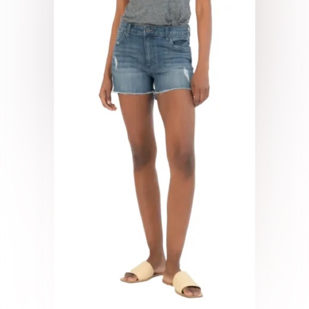 High waist denim shorts